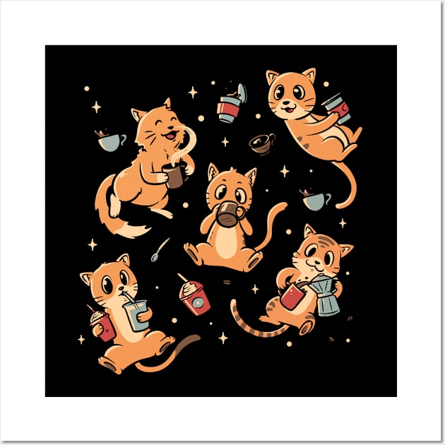 Cats and Coffee by Tobe Fonseca Wall Art by Tobe_Fonseca